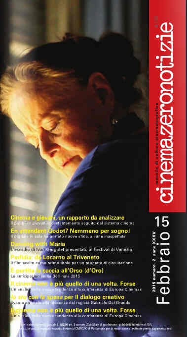 CINEMAZERO NOTIZIE magazine side cover February 2015