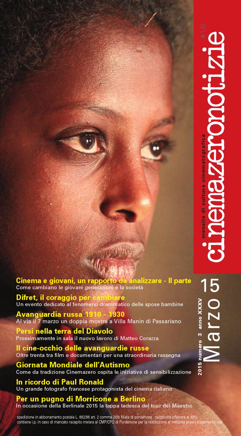 CINEMAZERO NOTIZIE magazine side cover March 2015