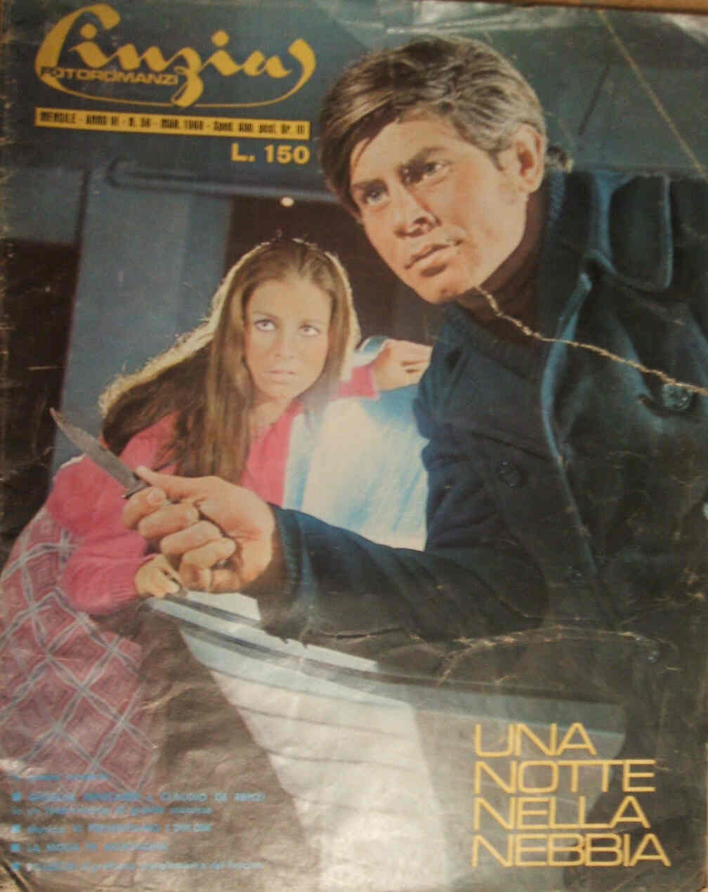 CINZIA FOTOROMANZI magazine side cover Issue 56 March 1968