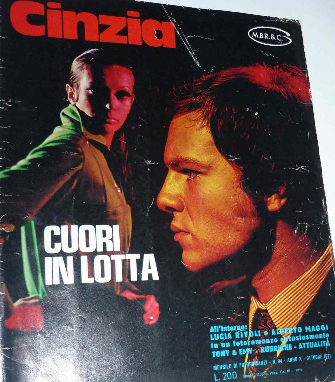 CINZIA FOTOROMANZI magazine side cover Issue 94 October 1972