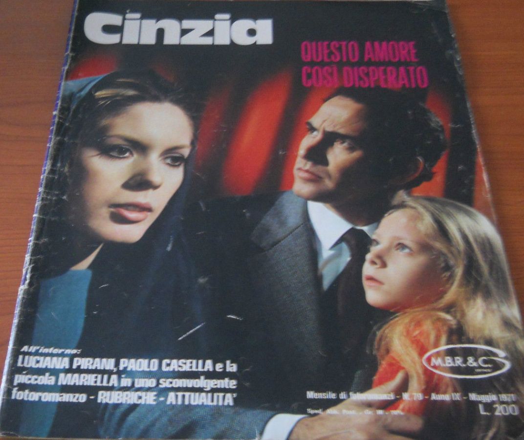 CINZIA FOTOROMANZI magazine side cover Issue 79  May 1971