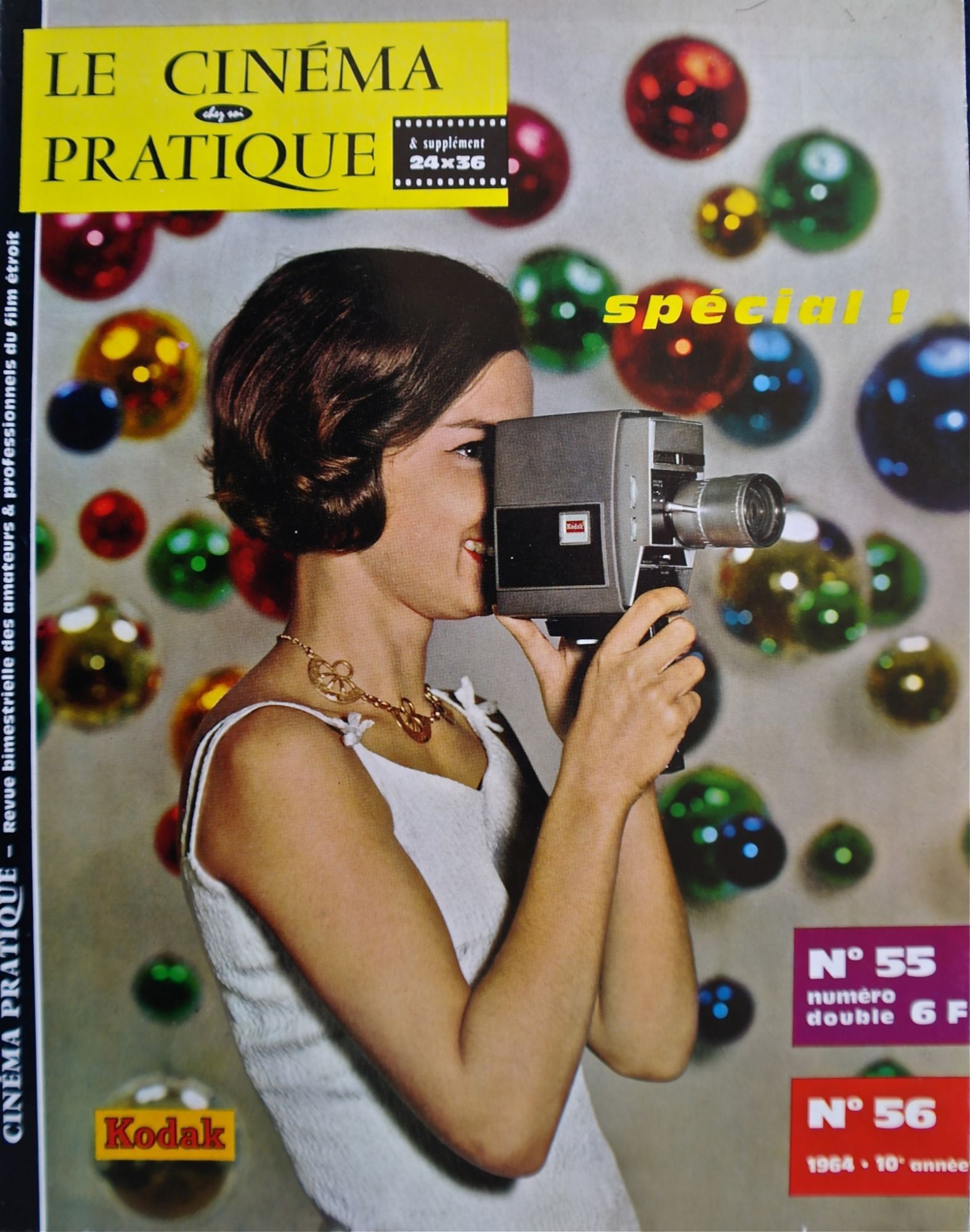 CINEMA CHEZ SOI | LE magazine side cover Issue 55-56  November/December 1964