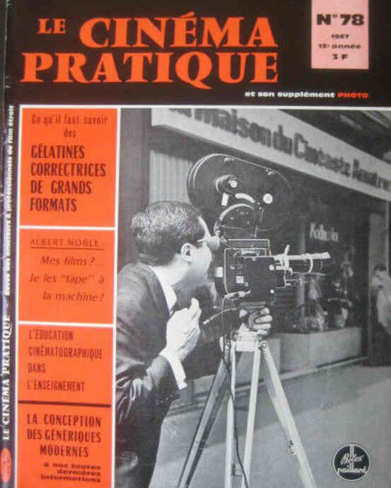 CINEMA PRATIQUE magazine side cover Issue 78   1967