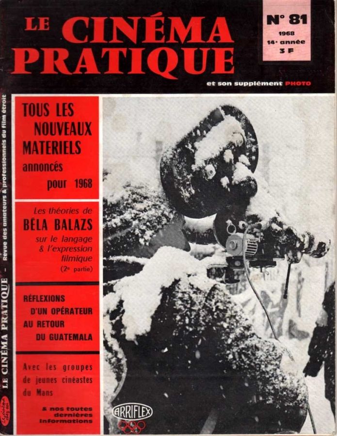 CINEMA PRATIQUE magazine side cover Issue 81  March 1968