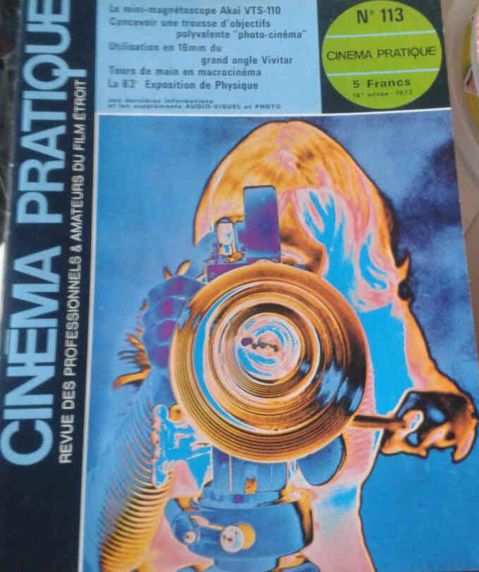 CINEMA PRATIQUE magazine side cover Issue 113   1972