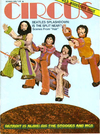CIRCUS WEEKLY magazine side cover October 1969