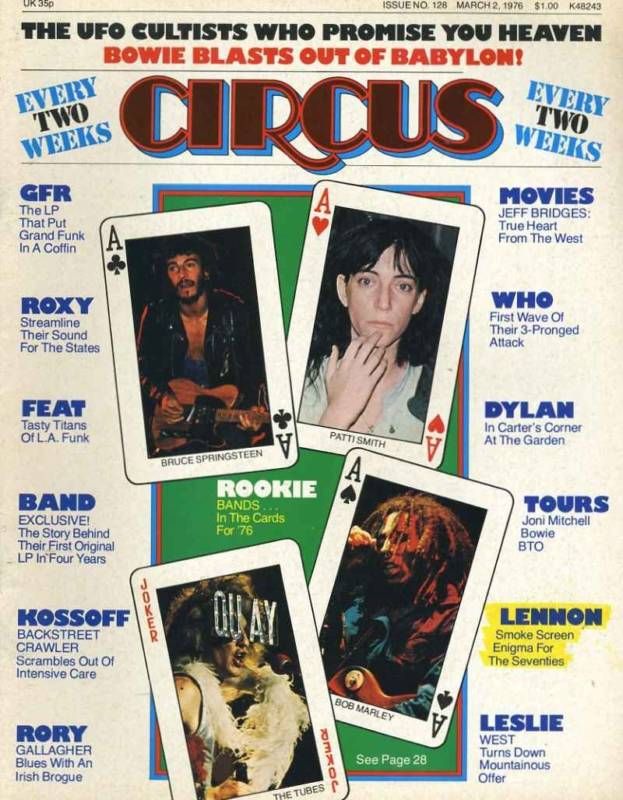 CIRCUS WEEKLY magazine side cover 2 March 1976