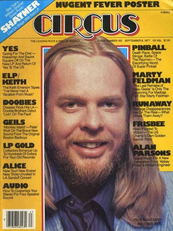 CIRCUS WEEKLY magazine side cover 8 September 1977