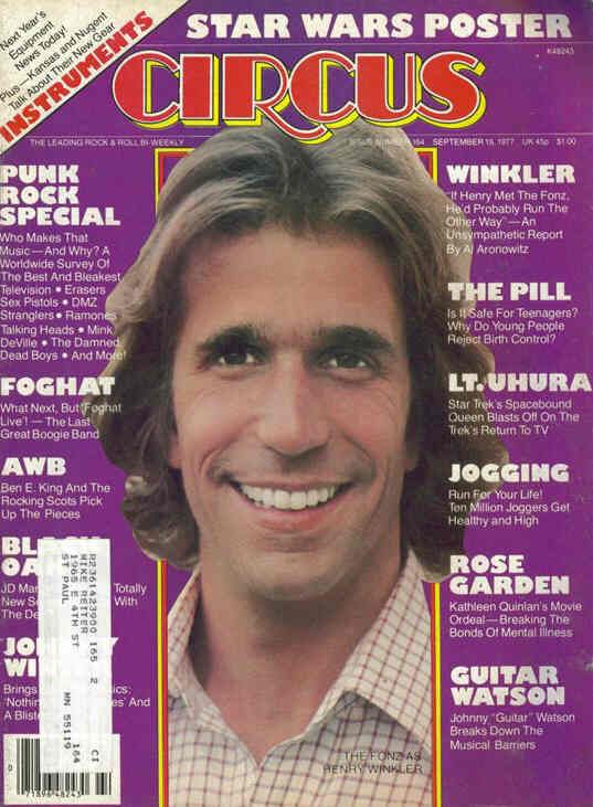 CIRCUS WEEKLY magazine side cover 15 September 1977