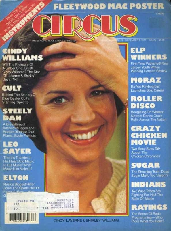 CIRCUS WEEKLY magazine side cover 8 December 1977