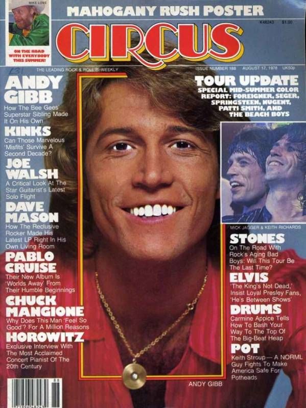 CIRCUS WEEKLY magazine side cover 17 August 1978