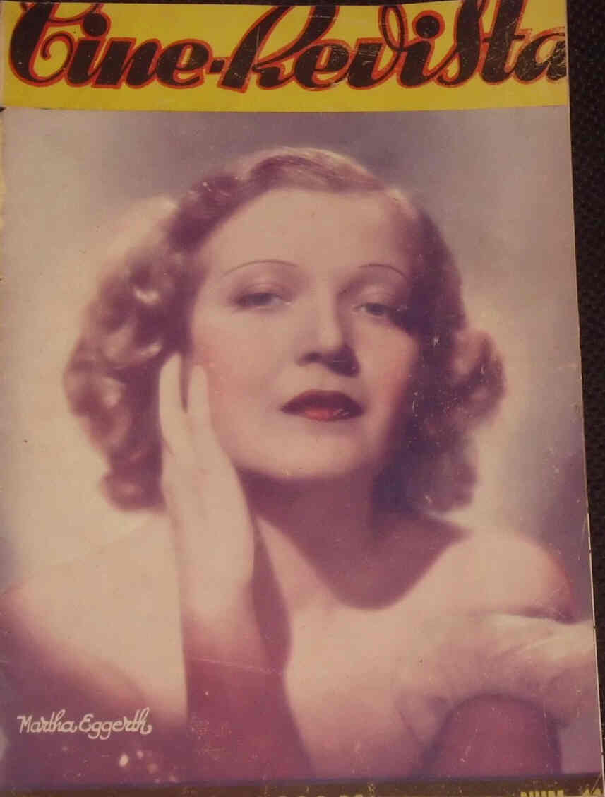 CINE REVISTA magazine side cover November 1938