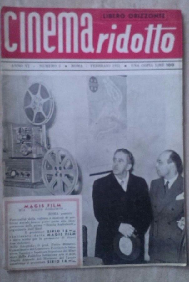 CINEMA RIDOTTO magazine side cover  February 1951