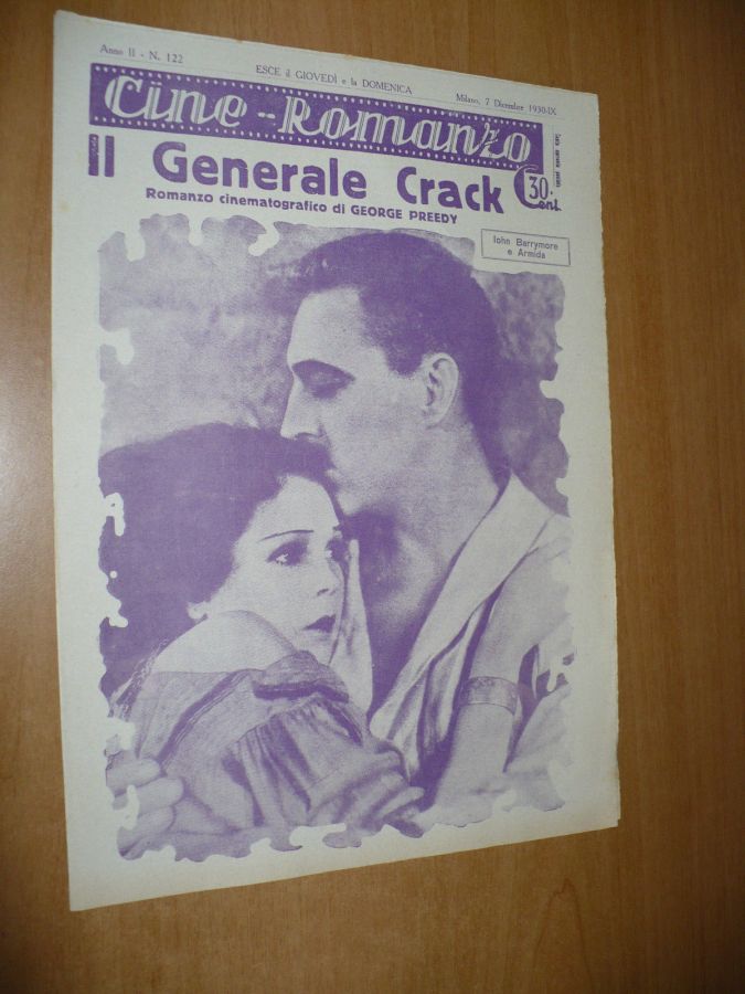 CINE ROMANZO magazine side cover Issue 122 7 December 1930
