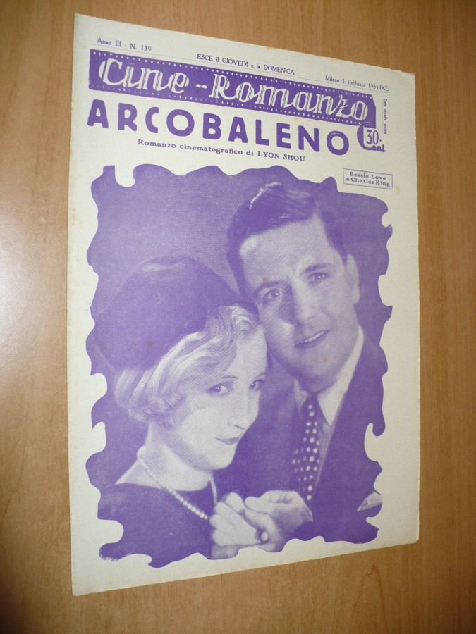 CINE ROMANZO magazine side cover Issue 139 5 February 1931