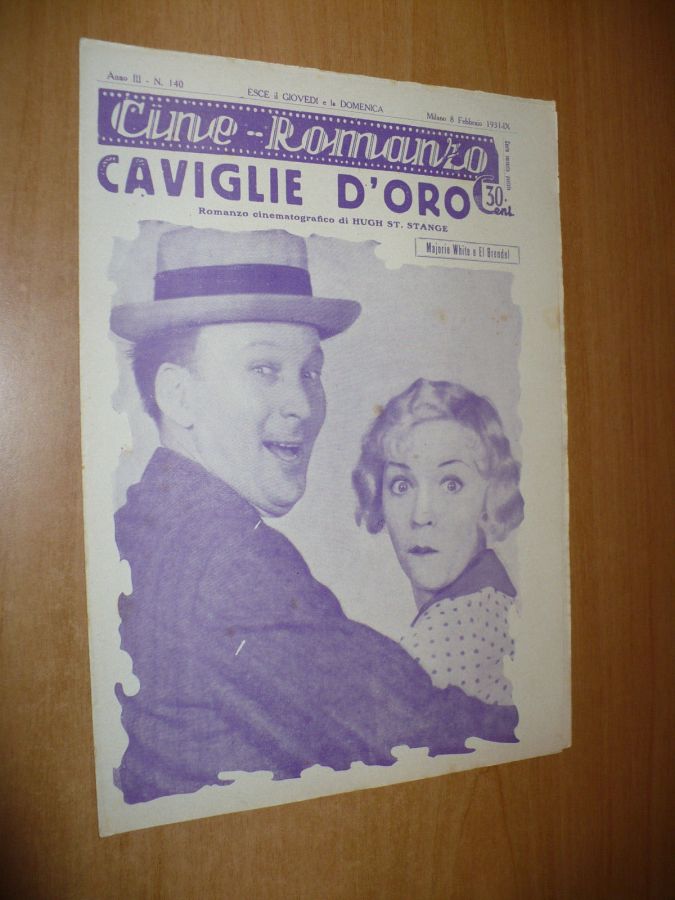 CINE ROMANZO magazine side cover Issue 140 8 February 1931