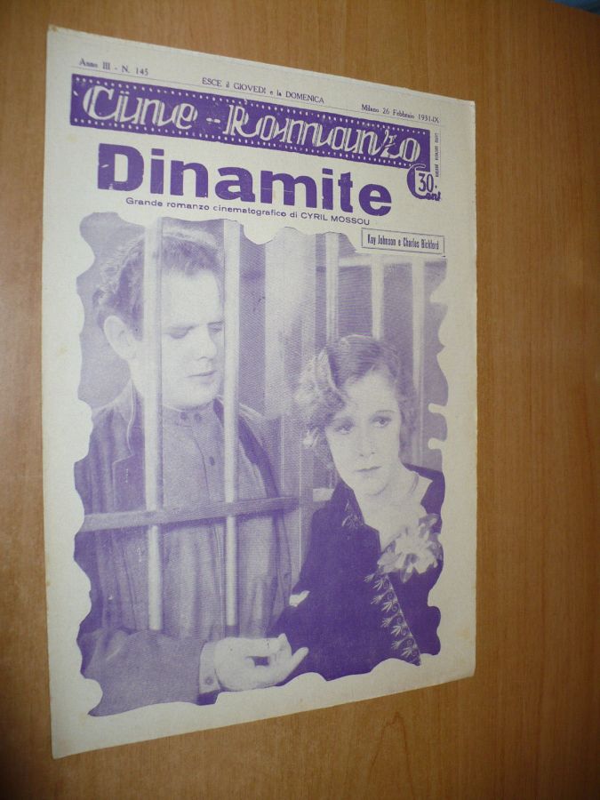 CINE ROMANZO magazine side cover Issue 145 26 February 1931