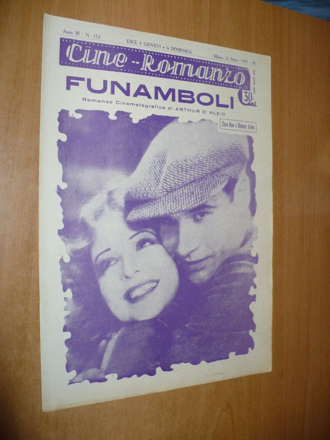 CINE ROMANZO magazine side cover Issue 152 22 March 1931