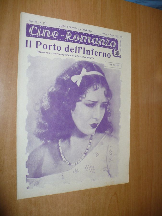 CINE ROMANZO magazine side cover Issue 155 2 April 1931