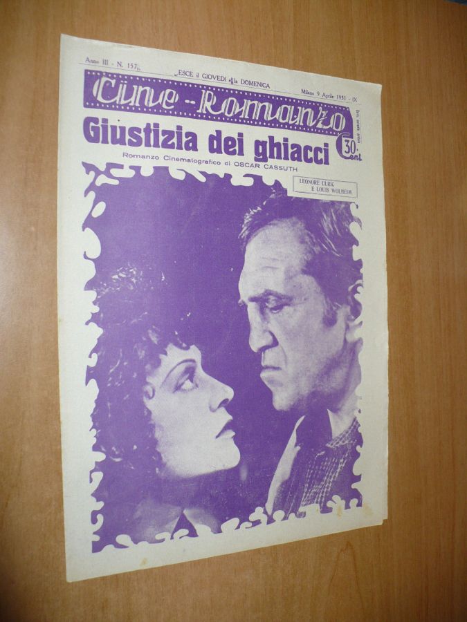 CINE ROMANZO magazine side cover Issue 157 9 April 1931