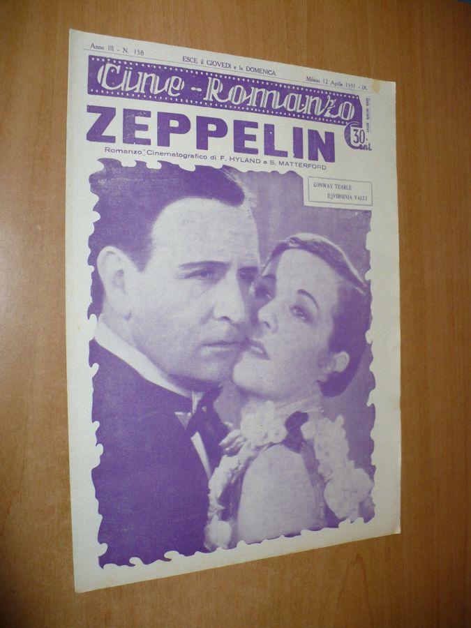 CINE ROMANZO magazine side cover Issue 158 12 April 1931
