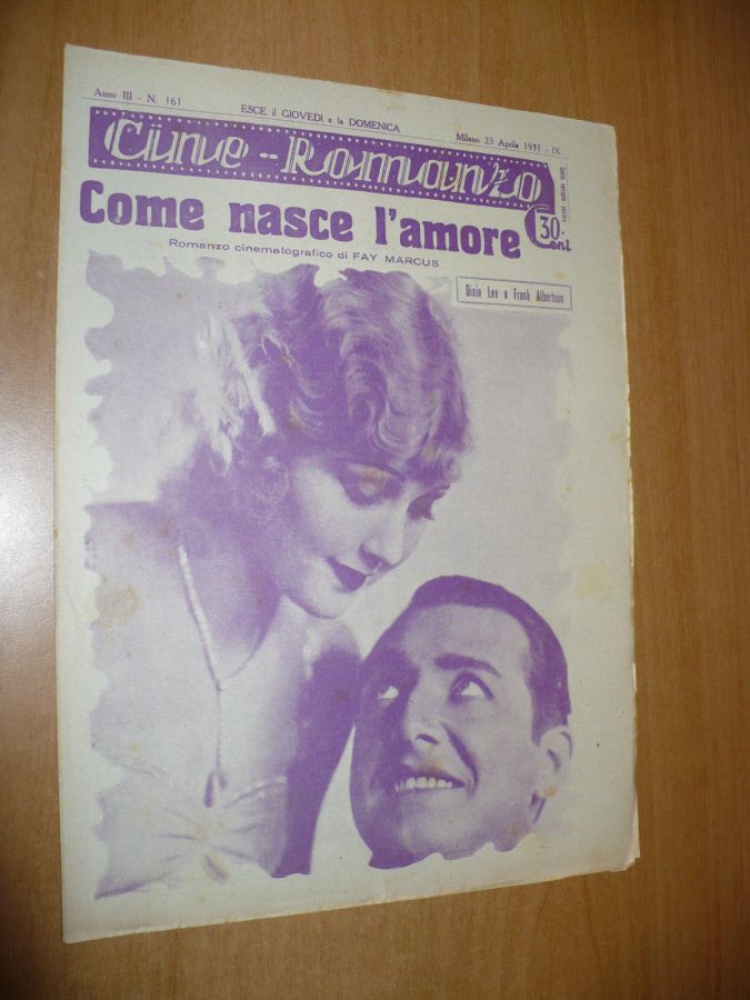 CINE ROMANZO magazine side cover Issue 161 23 April 1931