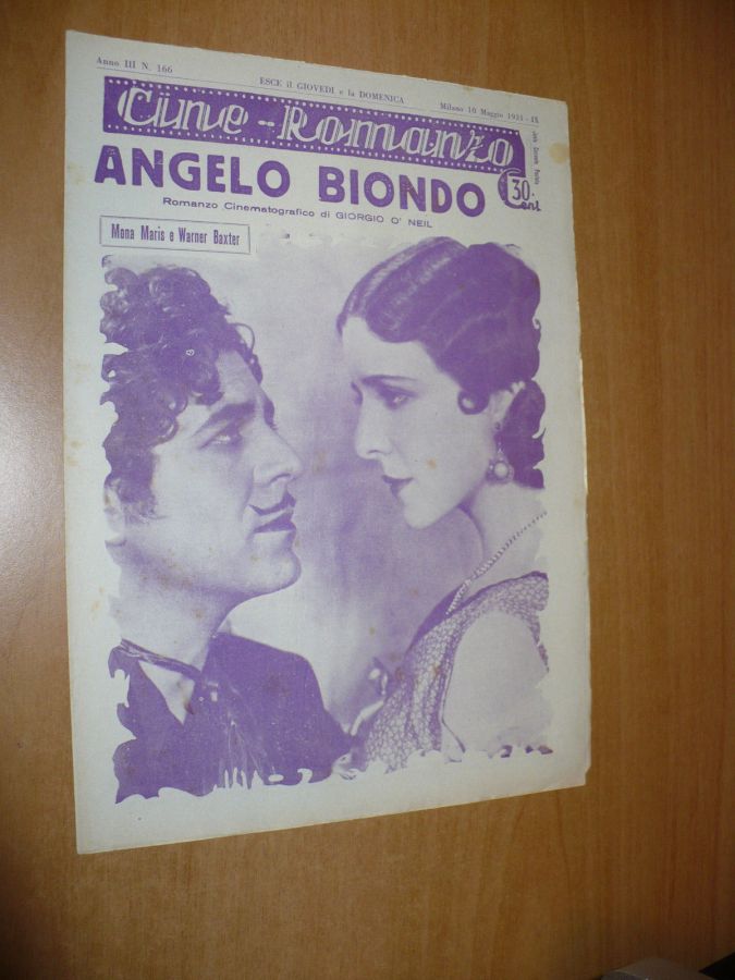 CINE ROMANZO magazine side cover Issue 166 10 May 1931