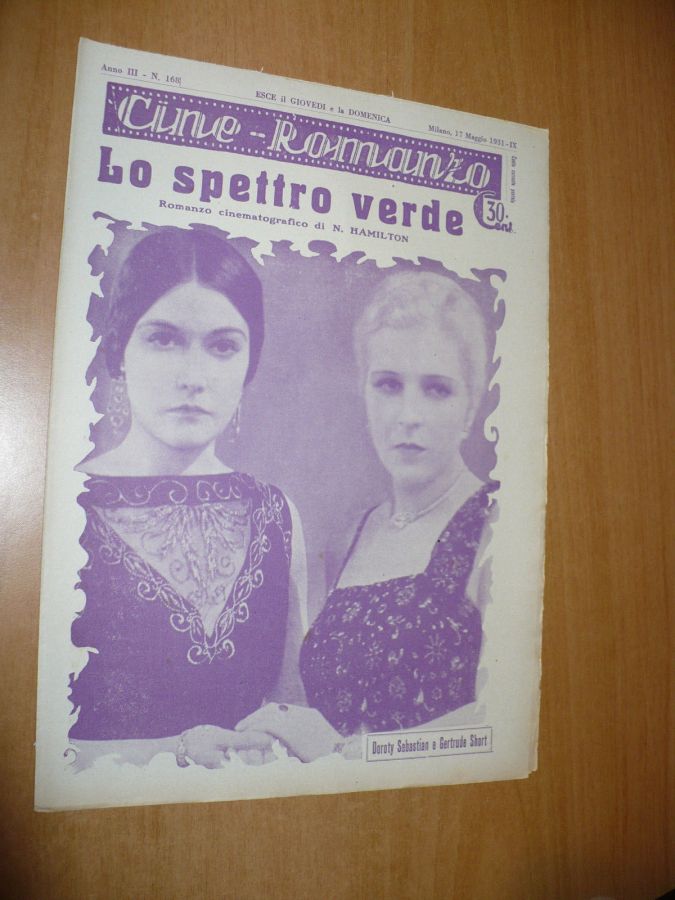 CINE ROMANZO magazine side cover Issue 168 17 May 1931