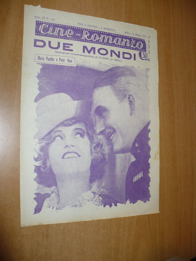 CINE ROMANZO magazine side cover Issue 170 24 May 1931