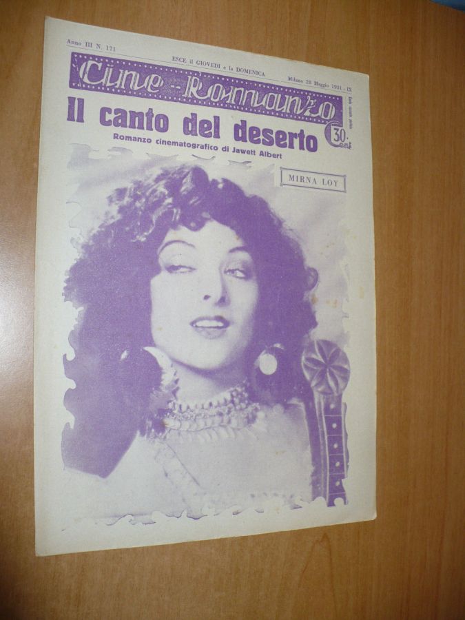 CINE ROMANZO magazine side cover Issue 171 28 May 1931