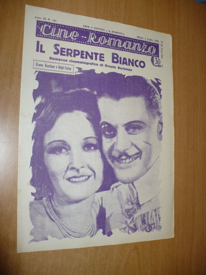 CINE ROMANZO magazine side cover Issue 181 2 July 1931