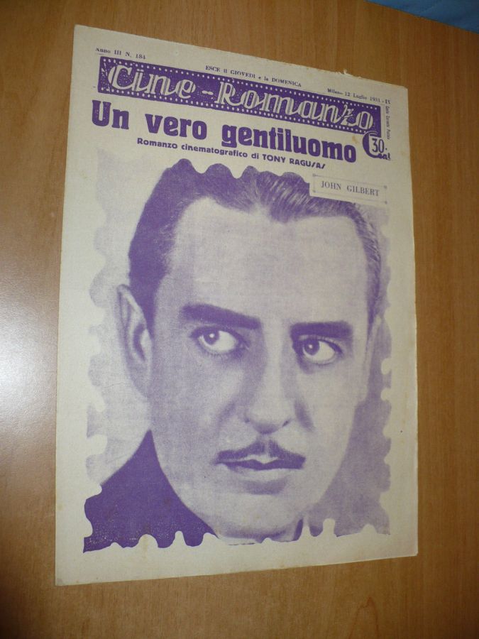 CINE ROMANZO magazine side cover Issue 184 12 July 1931