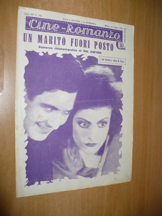 CINE ROMANZO magazine side cover Issue 185 16 July 1931