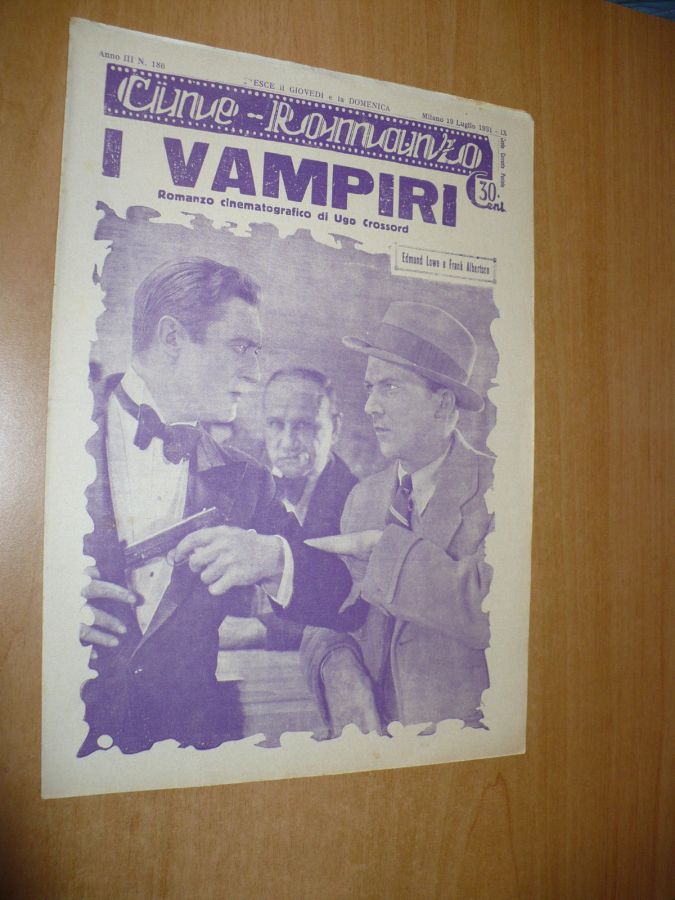 CINE ROMANZO magazine side cover Issue 186 19 July 1931