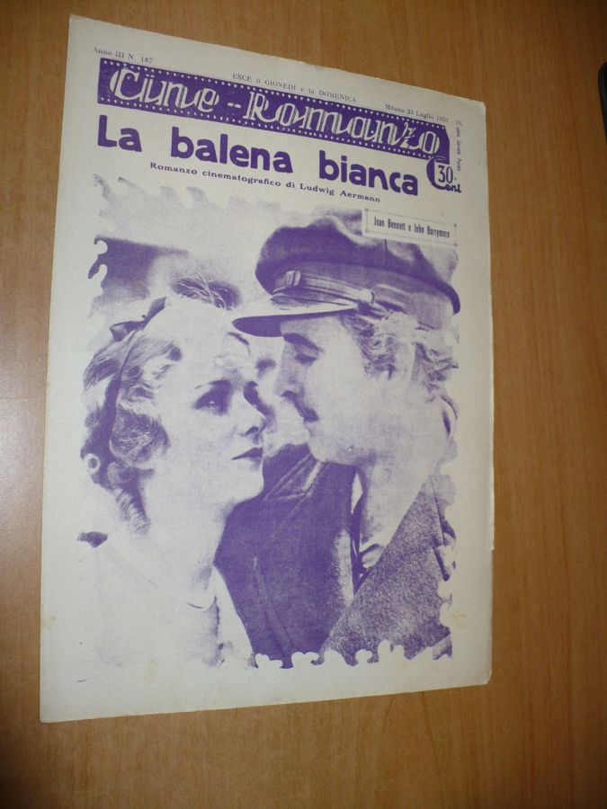 CINE ROMANZO magazine side cover Issue 187 23 July 1931