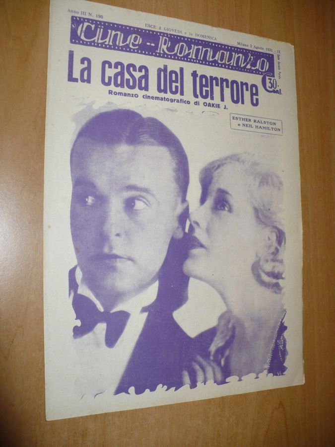 CINE ROMANZO magazine side cover Issue 190 2 August 1931