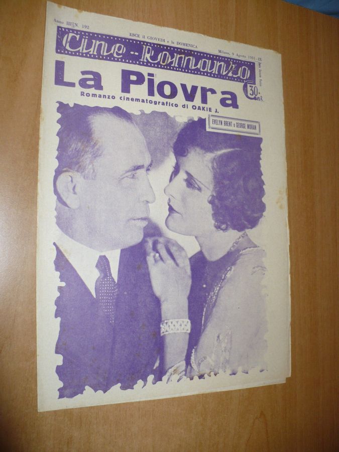 CINE ROMANZO magazine side cover Issue 192 9 August 1931