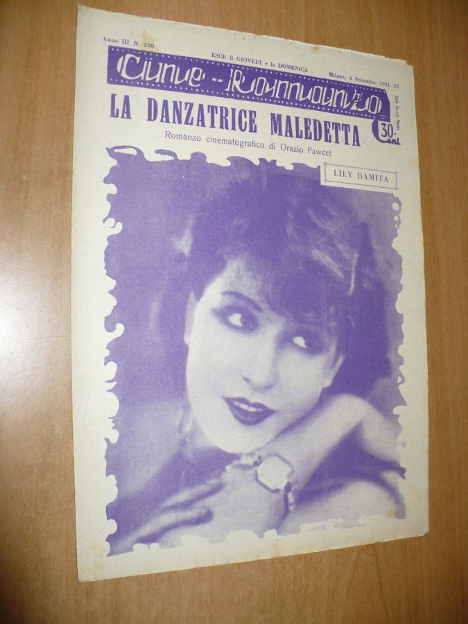 CINE ROMANZO magazine side cover Issue 200 6 September 1931