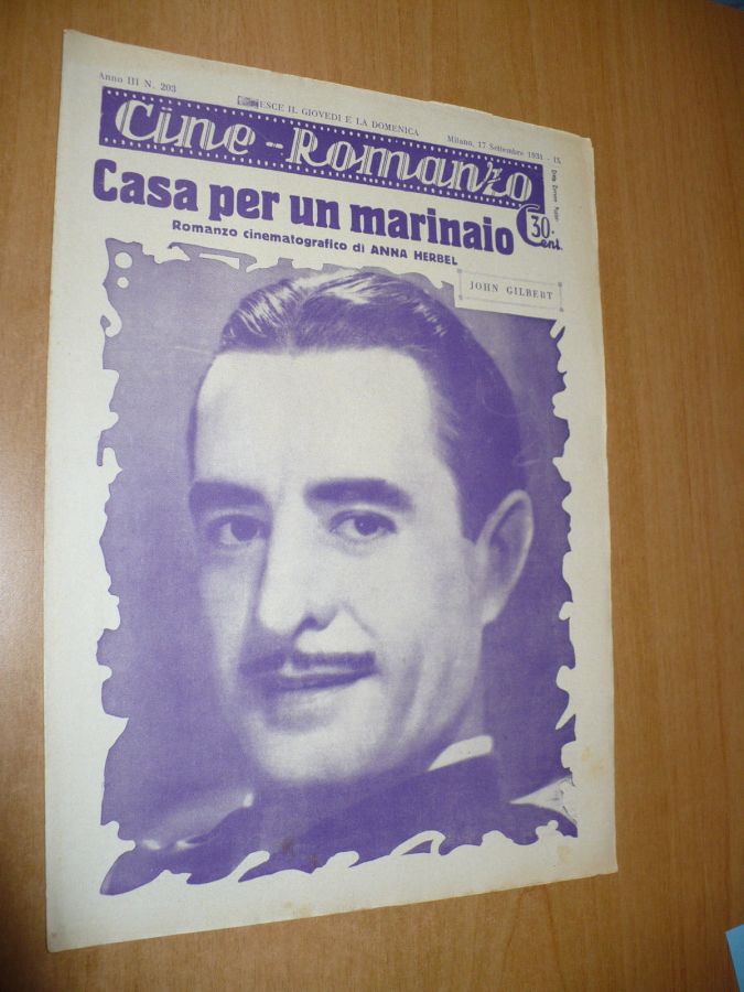 CINE ROMANZO magazine side cover Issue 203 17 September 1931
