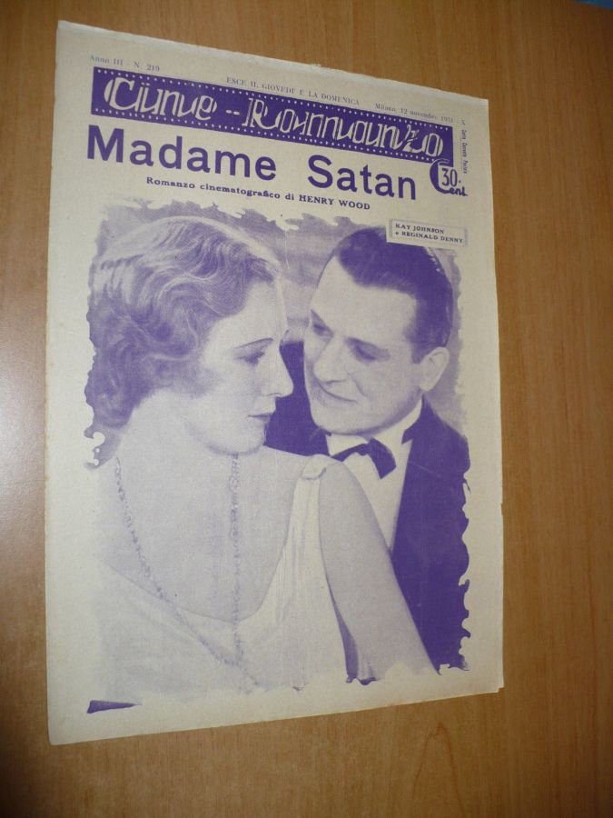 CINE ROMANZO magazine side cover Issue 219 12 November 1931