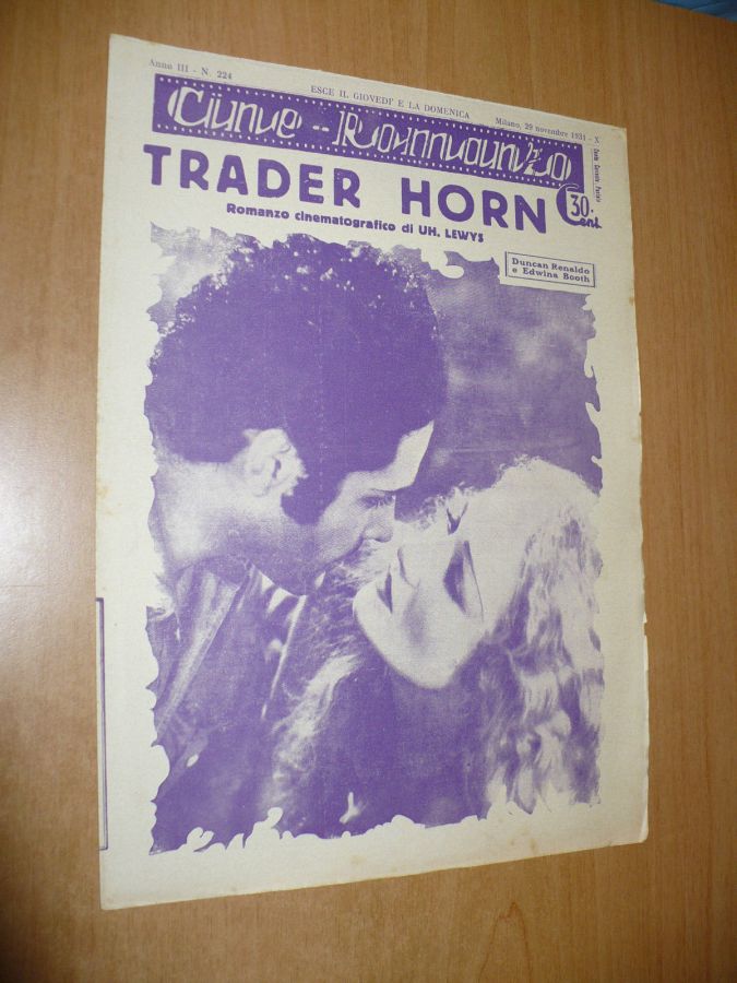 CINE ROMANZO magazine side cover Issue 224 29 November 1931