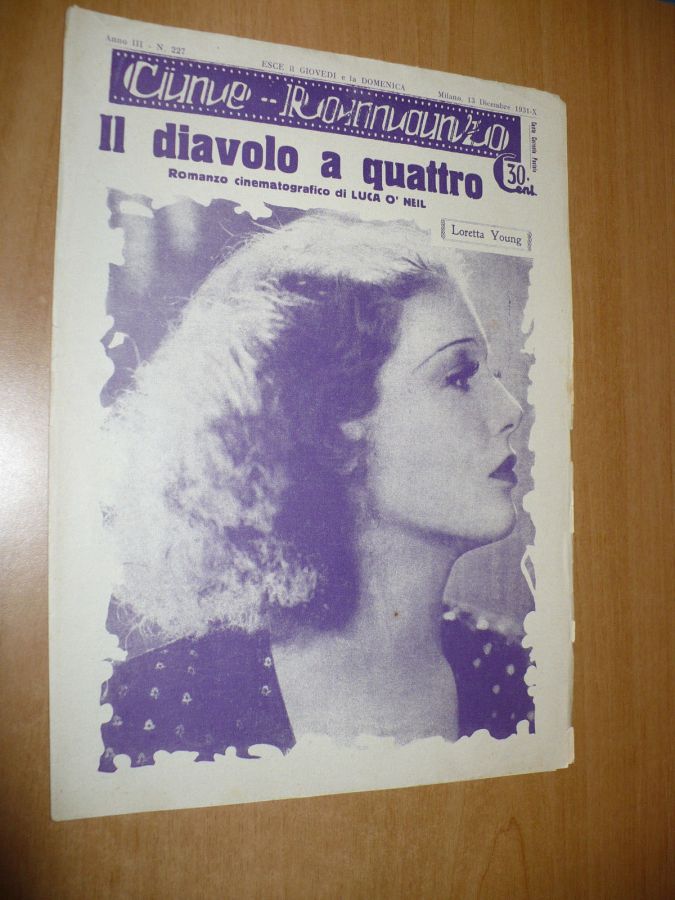 CINE ROMANZO magazine side cover Issue 227 8 December 1931