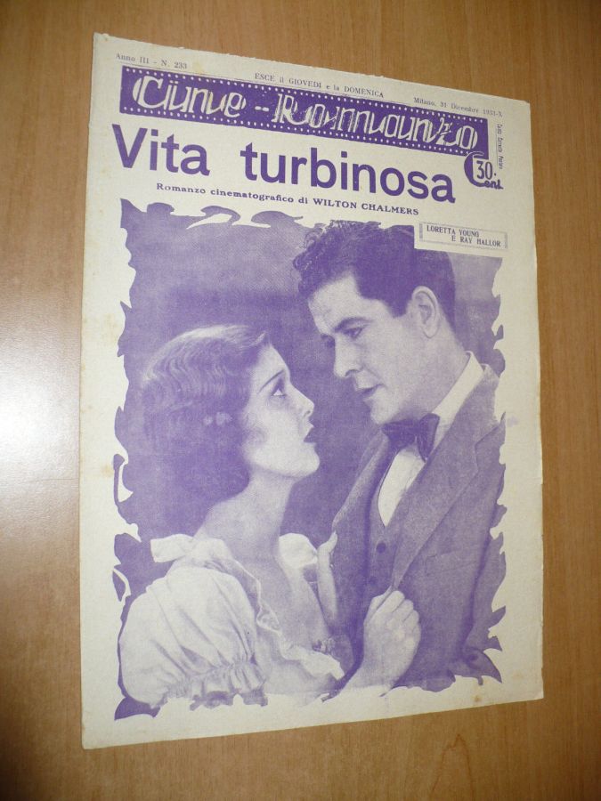 CINE ROMANZO magazine side cover Issue 233 31 December 1931