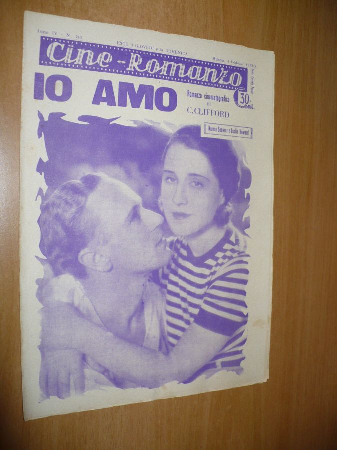 CINE ROMANZO magazine side cover Issue 243 4 February 1932