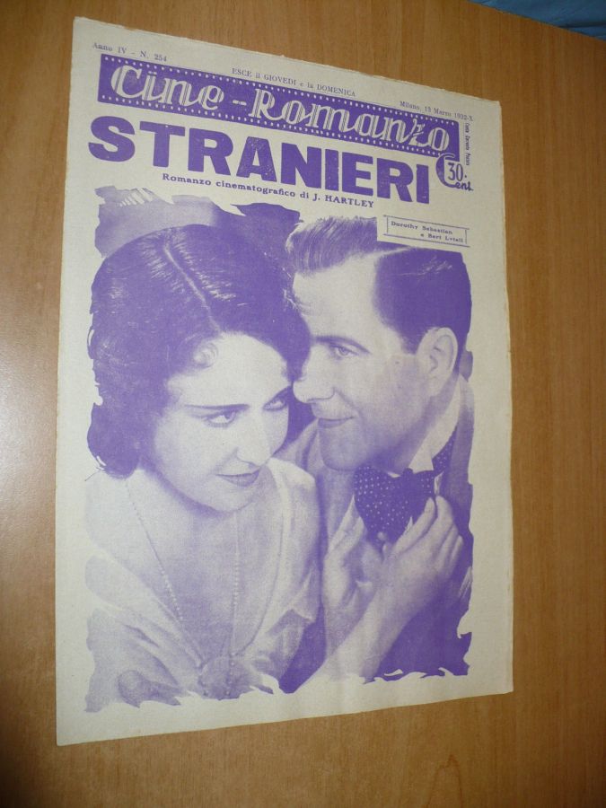 CINE ROMANZO magazine side cover Issue 254 13 March 1932
