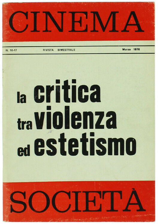 CINEMA SOCIETA magazine side cover Issue 16-17  March 1976