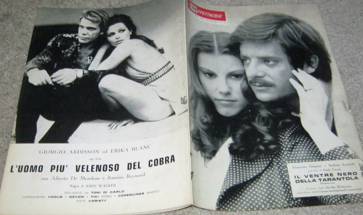 CINE SPETTACOLO magazine side cover  March/April 1971