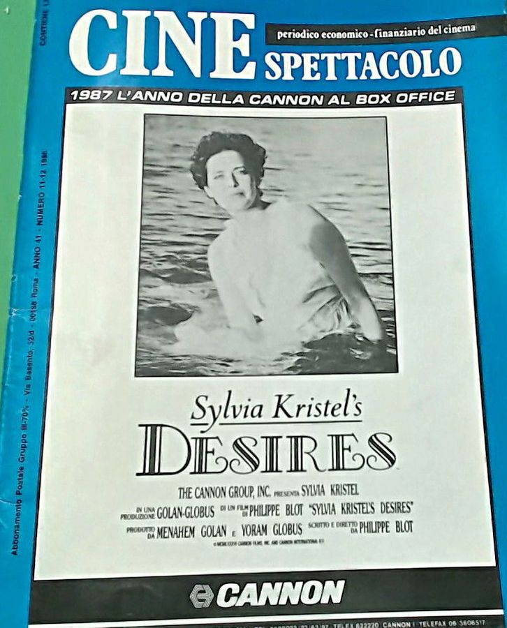 CINE SPETTACOLO magazine side cover  November/December 1986