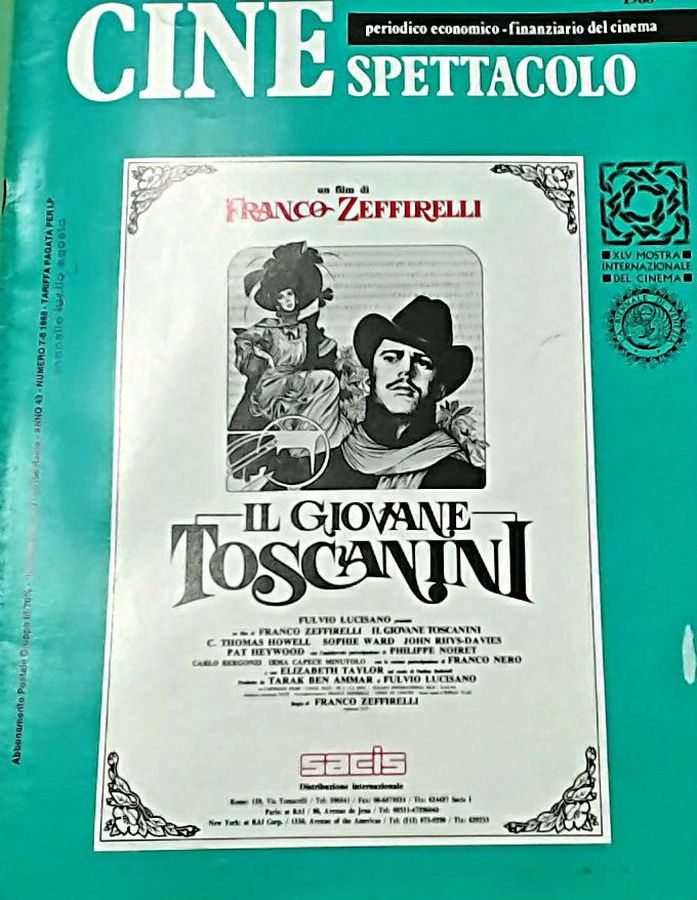 CINE SPETTACOLO magazine side cover  July/August 1988