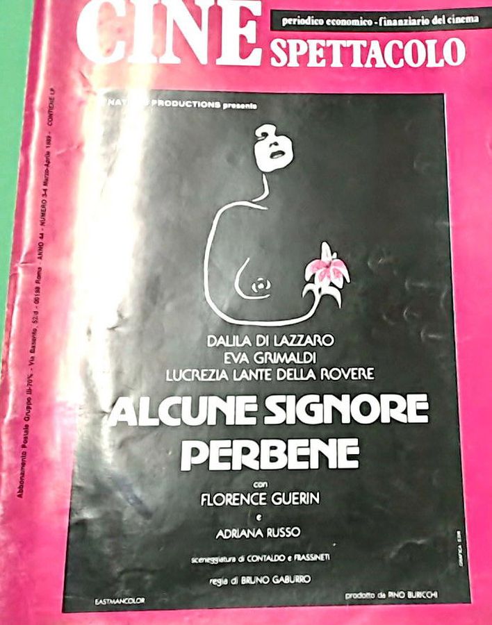 CINE SPETTACOLO magazine side cover  March/April 1989